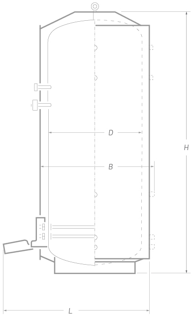 Водонагреватель 9000 литров вертикальный Невский