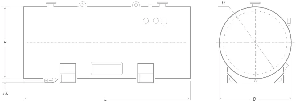 Водонагреватель 1000 литров горизонтальный Невский